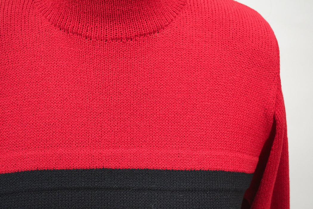 80s Vintage Red St John Dress Saks Fifth Avenue Red Knit Dress by St John // 80s Red Sweater Knit Dress Small Medium 80s Glam Designer Dress