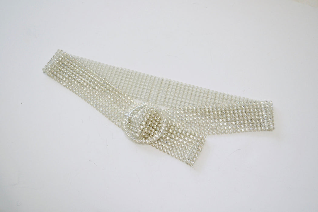 80s Vintage Rhinestone Belt Small Medium large Rhinestone Wedding Belt Rhinestone Cowboy Metallic Belt Small Medium Large