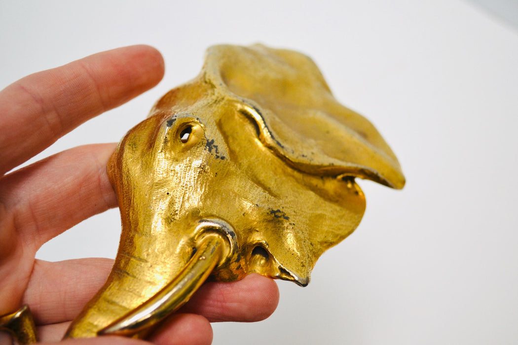 1980s Vintage Gold Elephant Metallic Belt Buckle Vintage Christopher Ross 1980 Elephant Belt Buckle Gold Animal Belt Large 80s Gold Belt