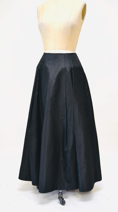 Vintage Black Ball Gown Skirt Black Long Evening Gown Crinoline Skirt// Black Gown Long Skirt with Crinoline Small Medium Scott McClintok