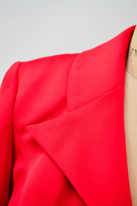 90s Vintage Red Suit Jacket Skirt Suit Small Medium Victor Costa 90s Red Suit Rhinestone Button Jacket Skirt Politician Cocktail Party Suit