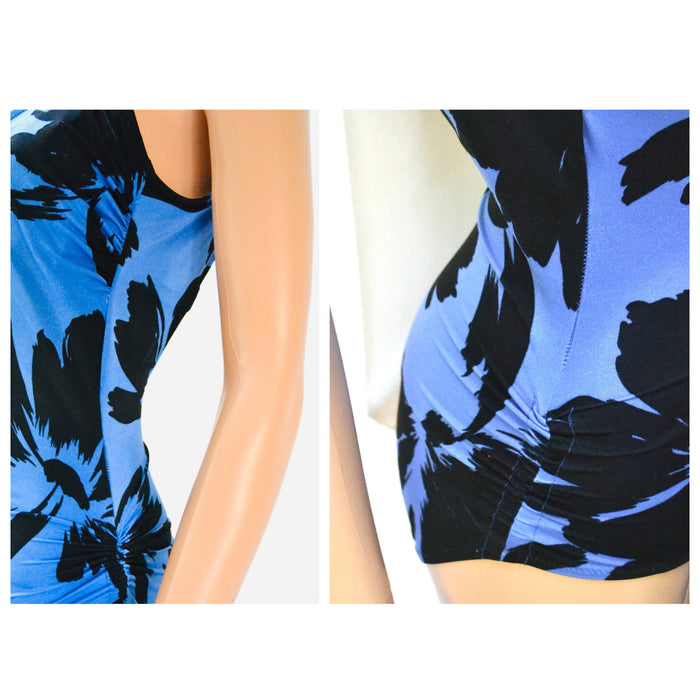 1970s 80s Swimsuit One Piece and Wrap Skirt Beach Coverup Set By DeWeese Designs Floral One Piece Swim Set with skirt 70s 80s Pool Party