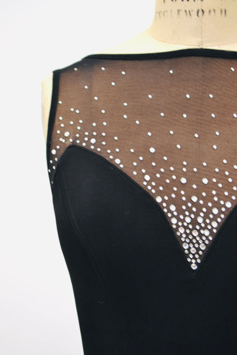 90s Black Sheer Body Suit Cache Size Medium // Black Body Suit Sheer Mesh Thong Body Suit Size Small Medium Long sleeve Mock Neck Body Suit