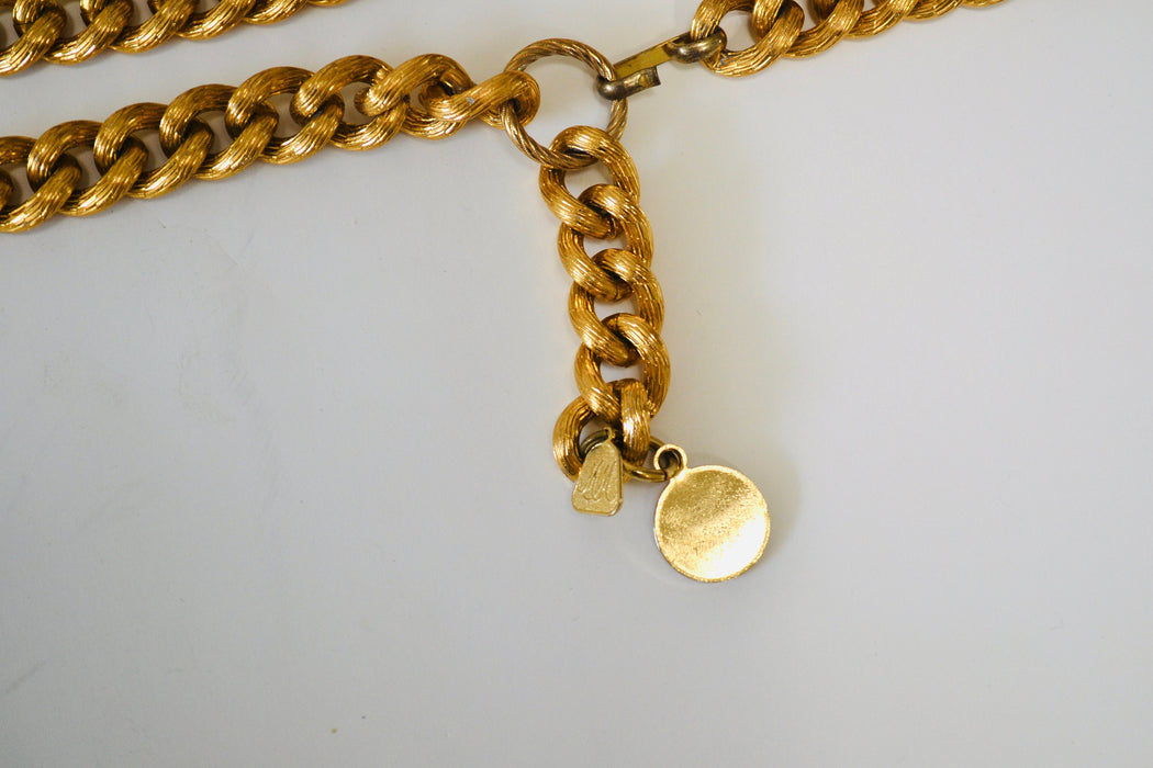 70s 80s Chunky Vintage Gold Chain gold Belt Gold Metallic Chain Belt size SMALL Medium Large Chunky Gold Chain Adjustable Glam Chain Belt