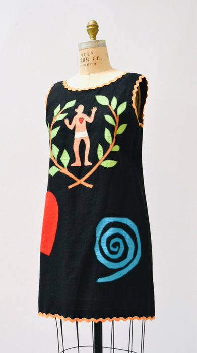 90s Vintage Moschino Dress With Heart Pocket Black Linen Dress Cheap & Chic made in Italy Small Medium Black Moschino Dress 1995 The Nanny