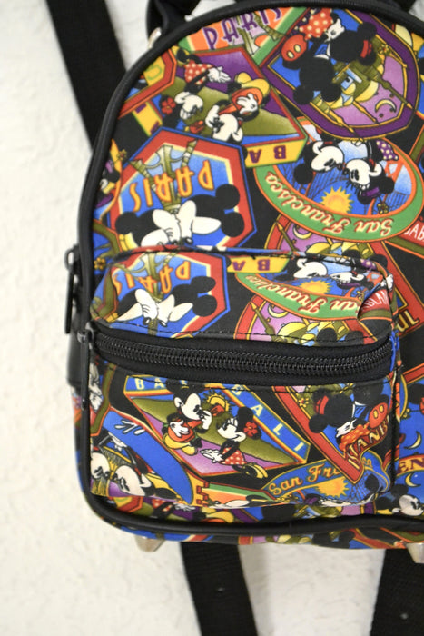 Vintage Nicole Miller Mickey Mouse Disney Back Pack// 90s Mickey Mouse Disney Back Pack Mini Bag Purse