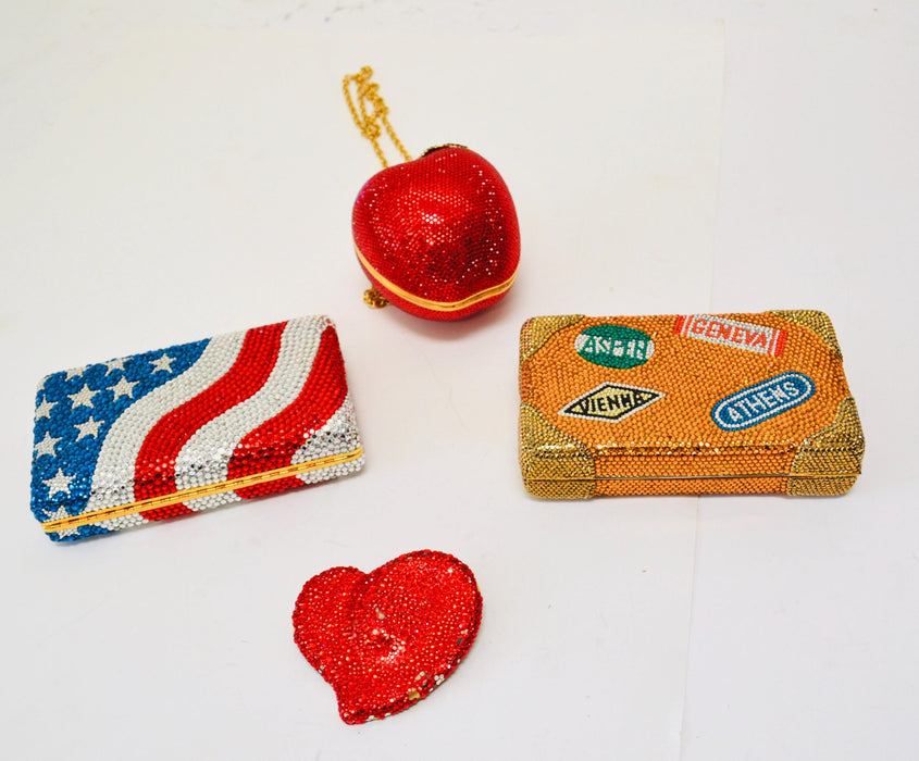 90s Vintage Kathrine Baumann Beverly Hills Red Crystal Heart Belt Buckle Heart Love Wedding Crystal Belt Buckle Large Red Heart Wedding Belt