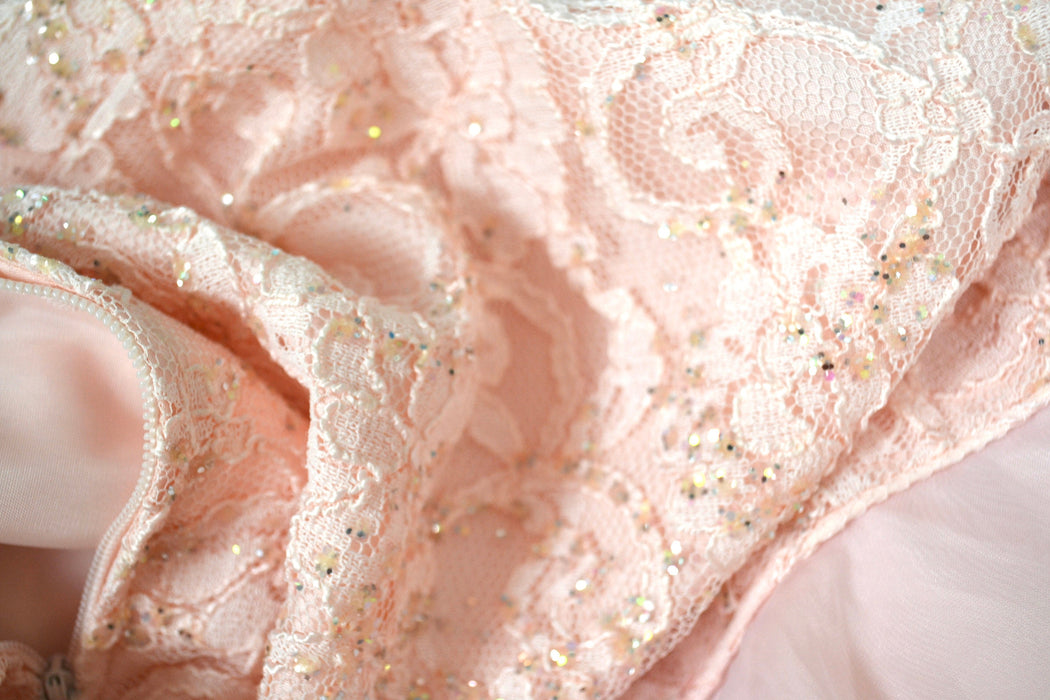 Vintage 80s 90s Vintage Pink Lace Dress Small Medium// 80s Pink Party Prom Dress by AJ Bari Strapless Party Wedding Dress