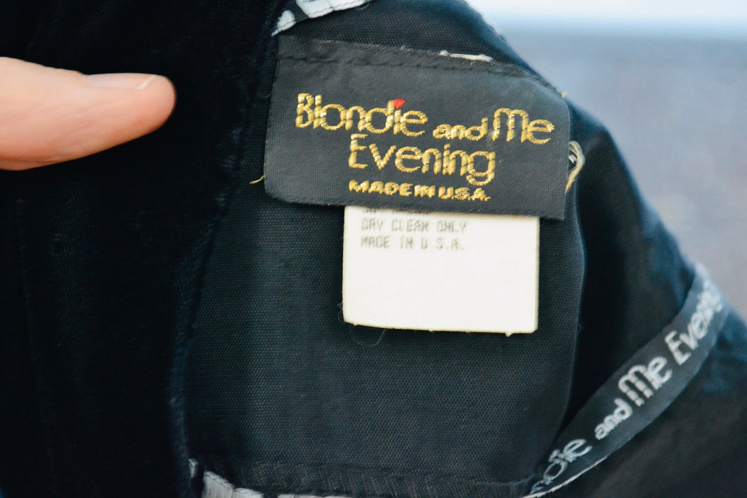 90s Vintage Prom Party Dress Black velvet Dress Silver Sequins XS Small // 90s Velvet Tank Dress Black Silver Sequin Body con dress XS