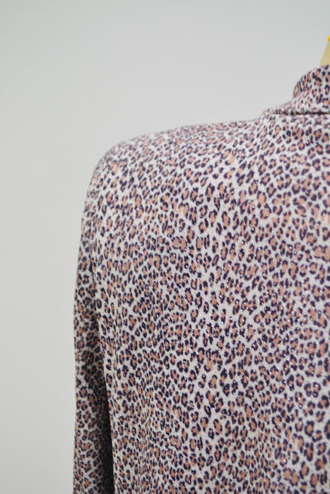 90s Vintage Jacket Animal Print Blazer Metallic Leopard Print Criscione Small // 90s Vintage Leopard Print Jacket Nanny Jacket Knit Blazer