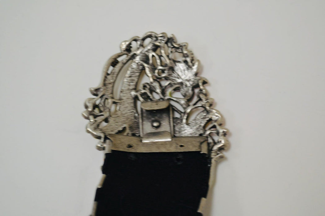 90s Y2k 2000s Vintage Silver Stretch Belt Metal Silver Rhinestone Flower Belt Buckle Western Cowgirl Silver Wedding Belt Small Medium large