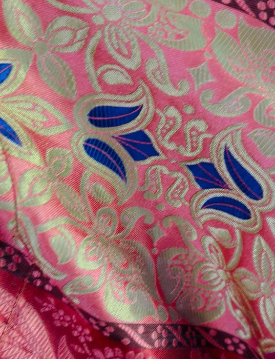 Vintage 90s Christian Larcoix Paris Brocade Suit Pink Orange Gold Metallic 90s Suit Brocade Jacket Skirt // Pink Gold Cocktail Wedding Suit