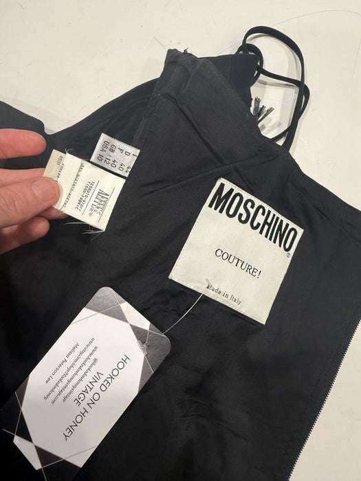 Vintage 90s Moschino Couture Eye Top Black Top Size Small With Eyes Pop Art Black Tank Top by Moschino Couture Spring Summer 1990 Black Top