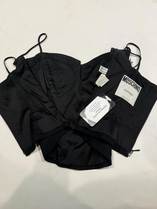 Vintage 90s Moschino Couture Eye Top Black Top Size Small With Eyes Pop Art Black Tank Top by Moschino Couture Spring Summer 1990 Black Top