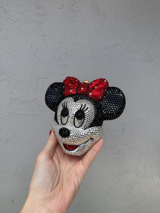 Vintage Minnie Mouse Bag Red Evening Bag Swarovski Crystal Minnie Mouse Minaudiere Evening Bag K Baumann Disney Minnie Princess Purse