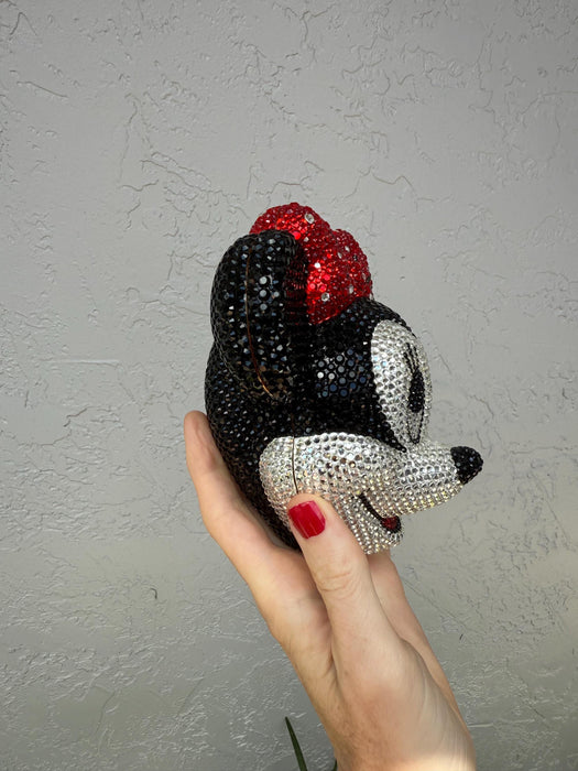 Vintage Minnie Mouse Bag Red Evening Bag Swarovski Crystal Minnie Mouse Minaudiere Evening Bag K Baumann Disney Minnie Princess Purse