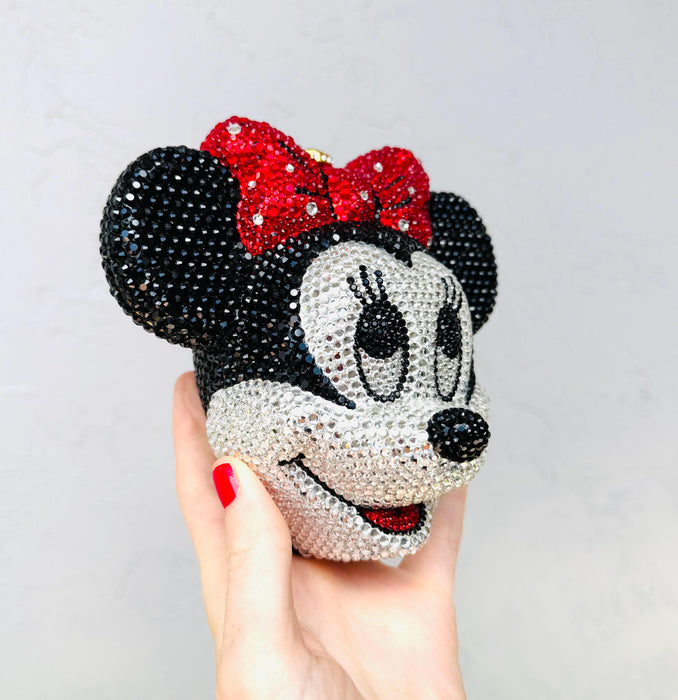 Vintage Minnie Mouse Bag Red Evening Bag Swarovski Crystal Minnie Mouse Minaudiere Evening Bag K Baumann Disney Minnie Princess Purse