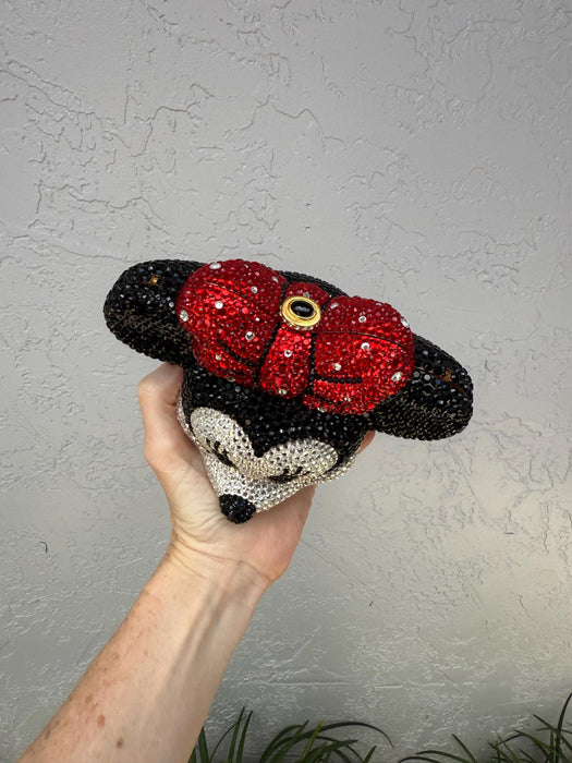 Vintage Minnie Mouse Bag Red Evening Bag Swarovski Crystal Minnie Mouse Minaudiere Evening Bag K Baumann Disney Minnie Princess Purse
