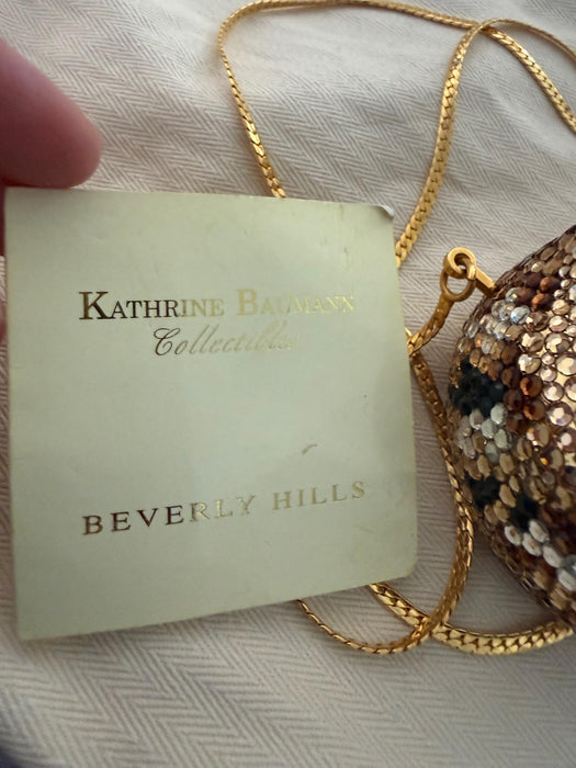 90s Vintage Cat Crystal Evening Bag Swarovski evening bag clutch Feline Cat Lover Crystal Minaudiere small Wedding Evening Bag K Baumann